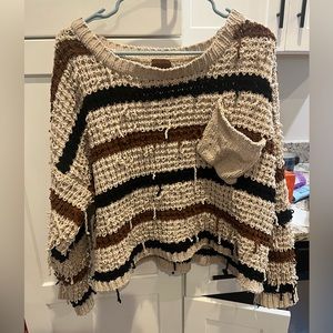 POL Shag Crop Sweater Medium